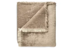 Kambali Disressed Wool Jacquard Throw - Natural
