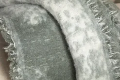 Kambali Distressed Wool Jacquard Throw - Moss