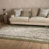 Kanta Jute & Textural Tweed Rug - Olive & Natural