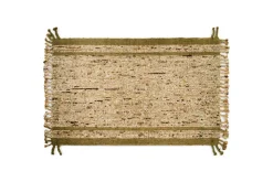 Kanta Jute & Textural Tweed Rug - Olive & Natural