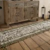 Kanta Jute & Textural Tweed Runner - Olive Green