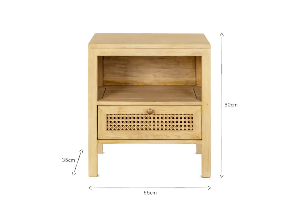 Kanz Mango Wood Bedside Table