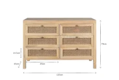 Kanz Mango Wood Chest Of Drawers - Natural
