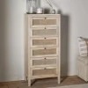 Kanz Mango Wood Tall Boy Chest of Drawers - Natural
