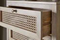 Kanz Mango Wood Tall Boy Chest of Drawers - Natural