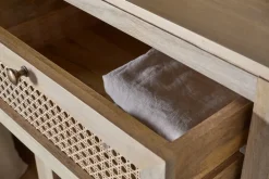 Kanz Mango Wood Tall Boy Chest of Drawers - Natural