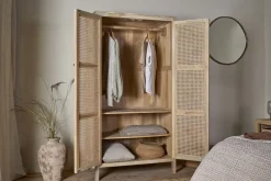 Kanz Mango Wood Wardobe - Natural