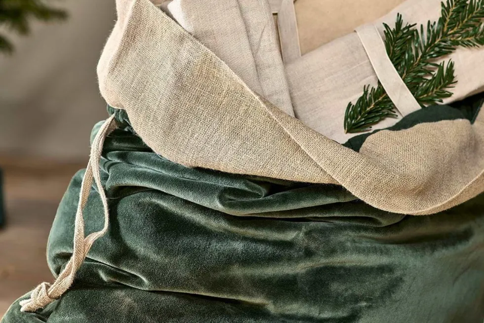 Karru Cotton Velvet Sack - Forest Green