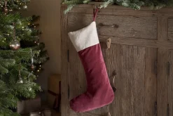 Karru Cotton Velvet Stocking - Red