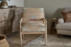 Kavya Kilim Occasional Armchair - Natural