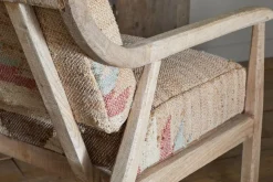 Kavya Kilim Occasional Armchair - Natural