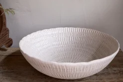 Kayanna Ceramic Decorative Bowl - White