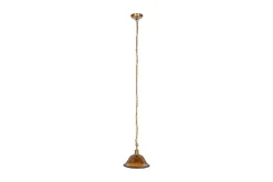 Keju Organic Shape Recycled Glass Pendant - Dark Amber
