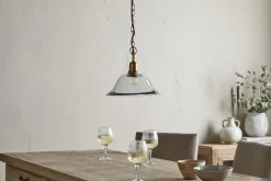 Keju Organic Shape Recycled Glass Pendant - Clear