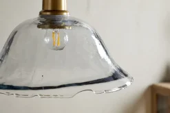 Keju Organic Shape Recycled Glass Pendant - Clear