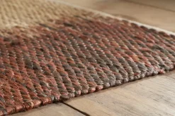 Kekere Jute & Cotton Rug - Natural & Rust