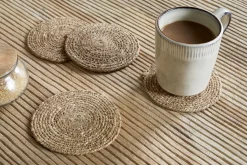 Keso Woven Coasters - Brown (Set of 4)