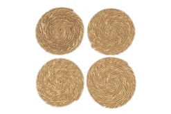 Keso Woven Coasters - Brown (Set of 4)