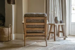 Keya Chunky Weave & Mango Wood Chair - Natural