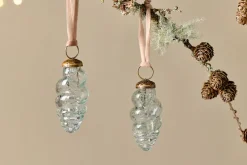 Khol Shell Baubles - Clear Antique - (Set of 4)