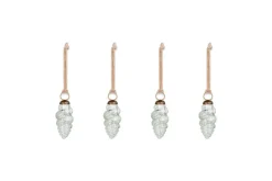 Khol Shell Baubles - Clear Antique - (Set of 4)