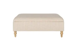 Kiana Upholstered Storage Ottoman - Natural
