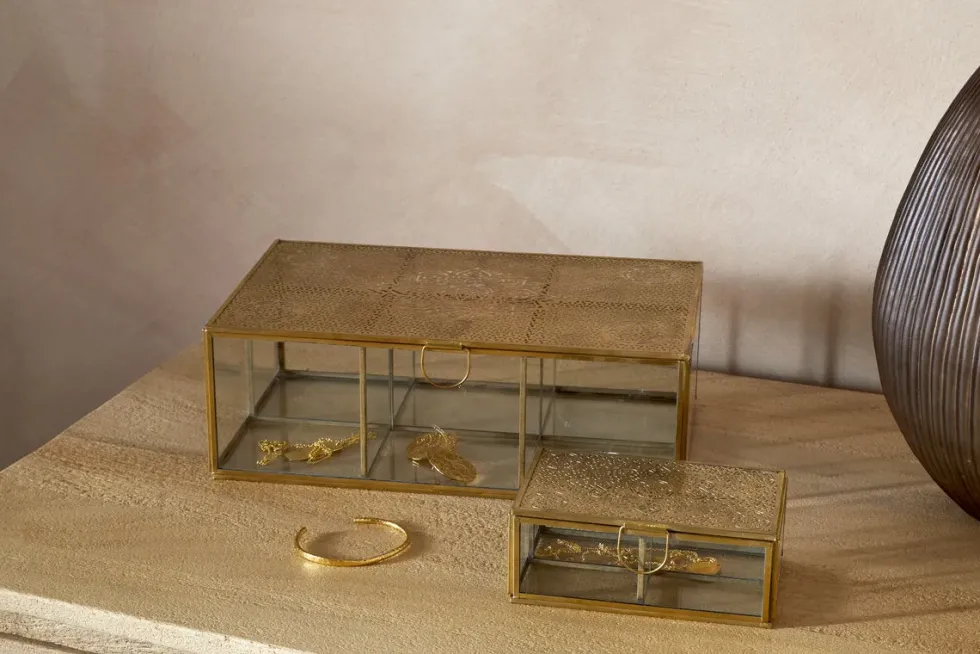 Kijang Jewellery Box - Brass & Clear