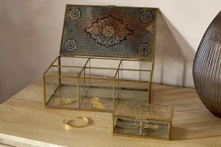 Kijang Jewellery Box - Brass & Clear