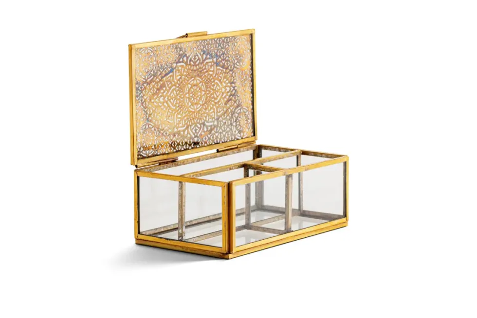 Kijang Jewellery Box - Brass & Clear