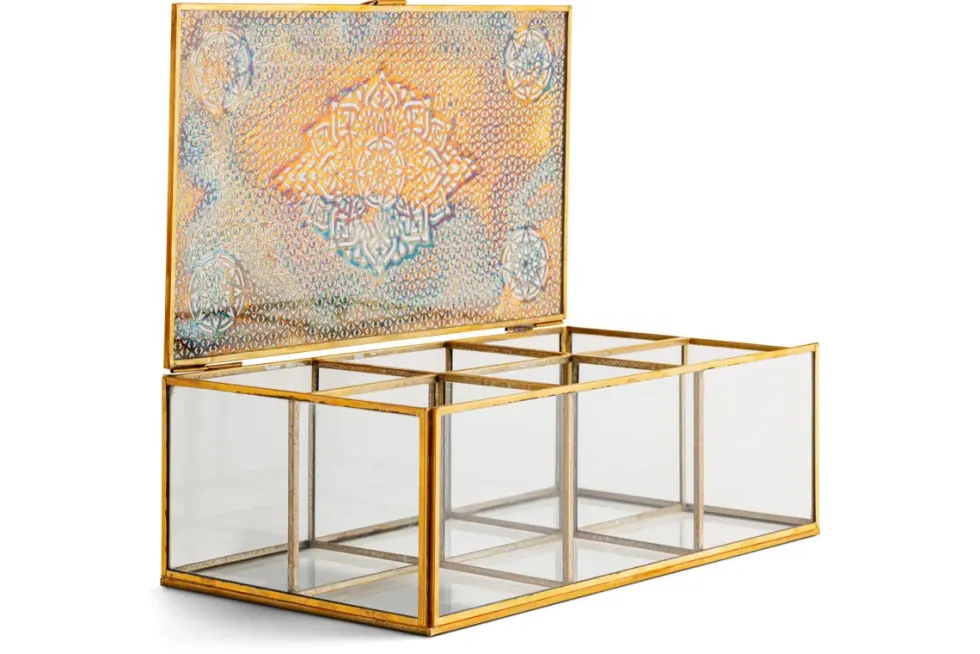 Kijang Jewellery Box - Brass & Clear