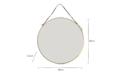 Kiko Round Mirror - Brass
