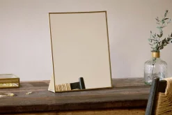 Kiko Standing Mirror - Antique Brass