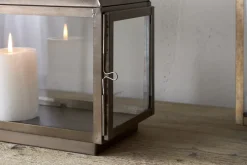 Kiwanda Wide Lantern - Antique Brass