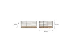 Kochi Iron & Mango Wood Baskets - Brown (Set of 2)