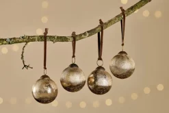 Konara Baubles - Gold Crackle (Set of 4)