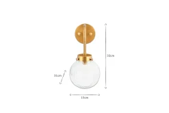 Konnie Bathroom Wall Light - Clear