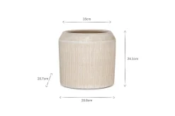 Kubo Ceramic Planter - Cream