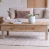 Laali Grooved Mango Wood Coffee Table - Natural