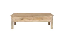 Laali Grooved Mango Wood Coffee Table - Natural