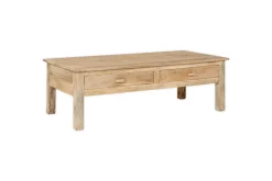Laali Grooved Mango Wood Coffee Table - Natural