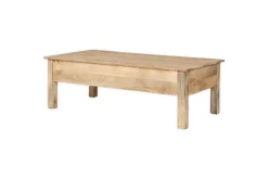 Laali Grooved Mango Wood Coffee Table - Natural