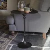 Lahar Cast Metal Tall Side Table - Aged Black