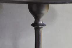 Lahar Cast Metal Tall Side Table - Aged Black