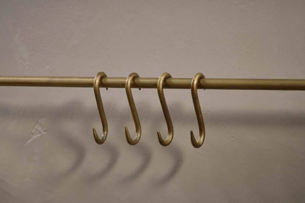 Laila Iron Hanging Rail - Brass