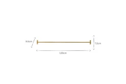 Laila Iron Hanging Rail - Brass