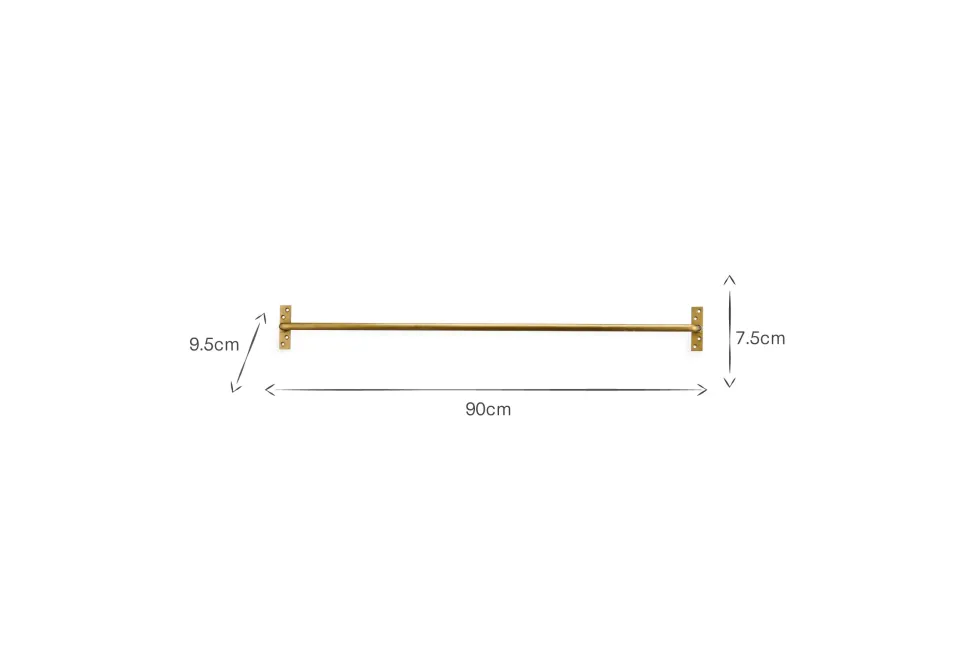 Laila Iron Hanging Rail - Brass