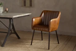 Lal Leather Armchair - Aged Tan
