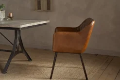 Lal Leather Armchair - Aged Tan