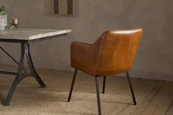 Lal Leather Armchair - Aged Tan