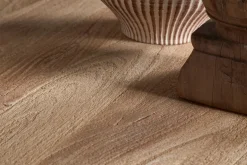 Laya Round Carved Coffee Table - Natural
